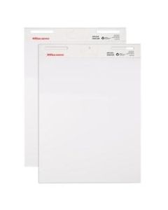 Office Depot Brand Bleed Resistant Self-Stick Easel Pads, 25in x 30in, 40 Sheets, 30% Recycled, White, Pack Of 2