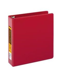 Office Depot Brand Heavy-Duty 3-Ring Binder, 2in D-Rings, 59% Recycled, Dark Red