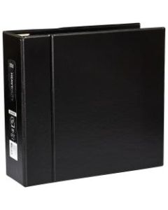 Office Depot Brand Heavy-Duty 3-Ring Binder, 4in D-Rings, 49% Recycled, Black