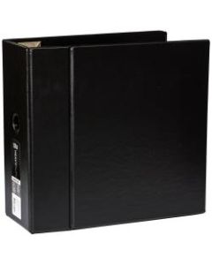 Office Depot Brand Heavy-Duty 3-Ring Binder, 5in D-Rings, 49% Recycled, Black