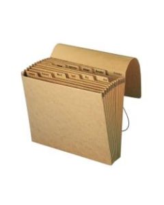 Smead Recycled Kraft Expanding File With Flap, January-December, 12in x 10in, Brown