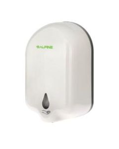 Alpine Wall-Mount Automatic Liquid Hand Sanitizer Dispenser, 1100 ml, 9-1/4inH x 5-1/2inW x 4-1/8inD, White