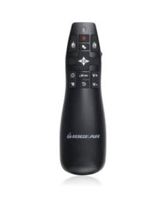 IOGEAR Gyro Presenter Mouse with Red Laser - Laser - Wireless - Radio Frequency - 2.40 GHz - Black - 1 Pack - USB 2.0