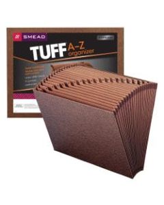 Smead TUFF Expanding File, 21 Pockets, A-Z, 12in x 10in, Letter Size, 30% Recycled, Brown