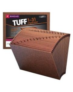 Smead TUFF Expanding File, 31 Pockets, 1-31, 12in x 10in Letter Size, 30% Recycled, Brown