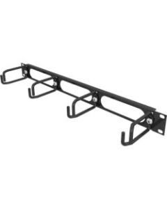 Vertiv - Cable management panel with rings - front and rear - black - 1U - 19in