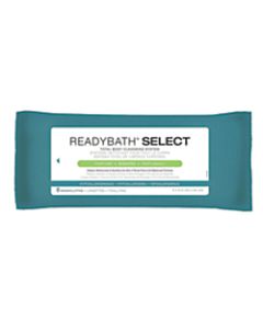 ReadyBath SELECT Medium-Weight Cleansing Washcloths, Scented, 8in x 8in, White, 8 Washcloths Per Pack, Case Of 30 packs