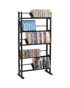 Atlantic Element 230 CDs Or 150 DVDs Or 185 Bluray In Espresso - 230 x CD, 150 x DVD, 185 x Blu-ray - 5 Compartment(s) - 5 Tier(s) - 41in Height x 10in Width21.5in Length - Sturdy - Espresso - Wood, Metal