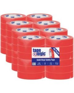 BOX Packaging Solid Vinyl Safety Tape, 3in Core, 1in x 36 Yd., Red, Case Of 48
