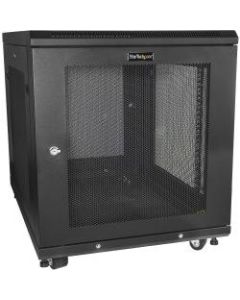 StarTech.com Server Rack Cabinet - 12U - 31in Deep Enclosure - Network Cabinet - Rack Enclosure Server Cabinet - Data Cabinet - For Server, LAN Switch, Patch Panel, A/V Equipment - 12U Rack Height x 19in Rack Width x 30.70in Rack Depth - Black