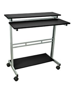 Luxor 39 1/2inW Standup Desk, Black/Gray