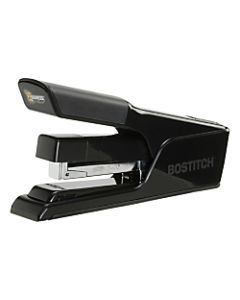 Stanley Bostitch EZ Squeeze 40 Desk Stapler, Flat Clinch, Fast Load, Black