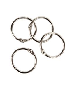 Office Depot Brand Binder Rings, 1in, Silver, Pack Of 100