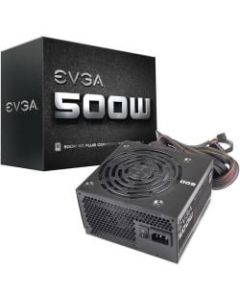 EVGA 500W 80Plus Power Supply Unit (100-W1-0500-KR) - Internal - 12 V DC Output - 500 W - 1 +12V Rails