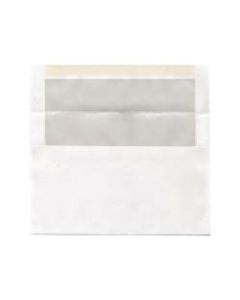 JAM Paper Foil-Lined Invitation Envelopes, A9, Gummed Seal, Ivory/White, Pack Of 25