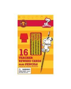 Eureka Peanuts Snoopy Way To Go Pencil Rewards With Toppers, Black/Yellow, Grades Pre-K - 12, Pack Of 64