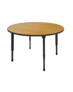 Marco Group Apex Series Adjustable Height Round Table, Solar Oak/Black