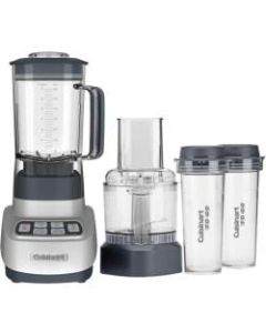 Cuisinart VELOCITY Ultra Trio 1 HP Blender/Food Processor with Travel Cups - 1.75 quart (Capacity) - 650 W Motor - Clear, Gray