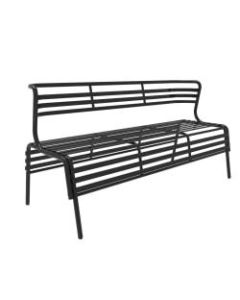 Safco CoGo Indoor/Outdoor Bench With Back, Black