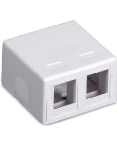 Black Box Value Line Surface-Mount Housing, 2-Port, White - 2 x Socket(s) - Surface Mount - White