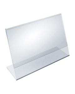 Azar Displays Acrylic L-Shaped Sign Holders, 5 1/2in x 8 1/2in, Clear, Pack Of 10