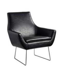 Adesso Kendrick Faux Leather Chair, Distressed Black