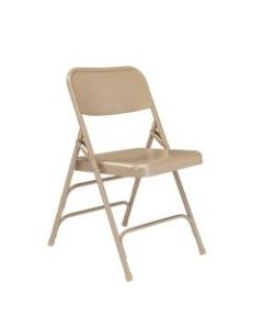 National Public Seating Steel Triple-Brace Folding Chairs, Beige, Set Of 104 Chairs