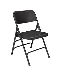 National Public Seating Steel Triple Brace Folding Chairs, 29 1/2inH x 18 1/4inW x 20 1/4inD, Black, Pack Of 104