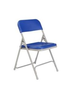 National Public Seating Lightweight Plastic Folding Chairs, Blue/Gray, Pack Of 40