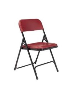 National Public Seating Lightweight Plastic Folding Chairs, Burgundy/Black, Pack Of 88