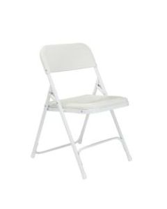 National Public Seating Lightweight Plastic Folding Chairs, White, Pack Of 88