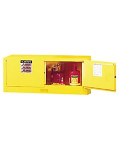 Yellow Piggyback Safety Cabinets, Manual-Closing Cabinet, 12 Gallon