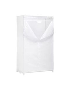 Honey-can-do WRD-01271 36in Cloth Wardrobe - 36in x 19.7in x 63in - Heavy Duty, Breathable, Lightweight, Zippered, Environmentally Friendly, Sturdy, Rust Resistant - White - Cloth, Steel, Fabric