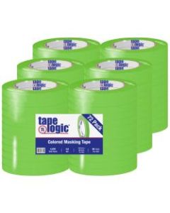 Tape Logic Color Masking Tape, 3in Core, 0.5in x 180ft, Light Green, Case Of 72