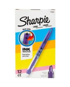 Sharpie Liquid Accent Pen-Style Highlighters, Fluorescent Purple, Box Of 12