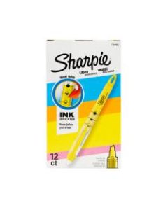 Sharpie Accent Liquid Pen-Style Highlighters, Fluorescent Yellow, Box Of 12