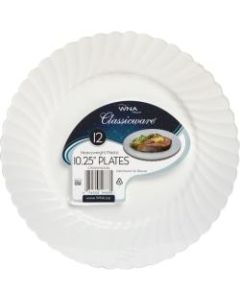 Classicware Heavyweight Plastic Plates - - Plastic Plate - Picnic - Disposable - White - 12 Piece(s) Pieces per Serving(s)/ Pack