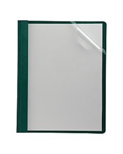 Oxford Premium Clear Front Report Covers, 8 1/2in x 11in, Dark Green, Pack Of 25
