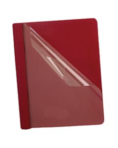 Oxford Premium Clear Front Report Covers, 8 1/2in x 11in, Red, Pack Of 25