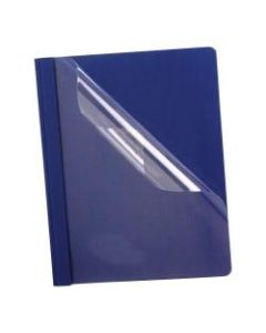 Oxford Premium Clear Front Report Covers, 8 1/2in x 11in, Dark Blue, Pack Of 25