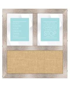 PTM Images Framed Mirror, Burlap Board, 29 3/4inH x 27 3/4inW, White