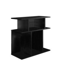Monarch Specialties Accent Table With Open Shelves, Rectangular, Black