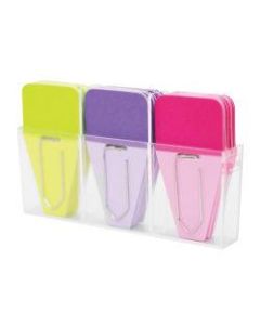 Clip-rite Clip-Tabs, 1 1/4in, Fuchsia/Lime/Purple, 24 Clip-Tabs Per Pack, Set Of 6