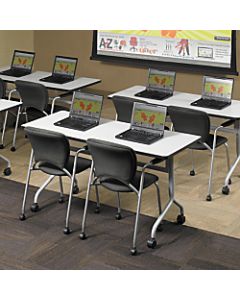 Safco Impromptu Mobile Training Table Top, Rectangular, 60inW x 24inD, Gray (Base Sold Separately)