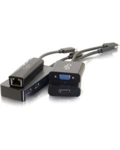 C2G USB-C to HDMI, VGA, Ethernet, or USB-A Adapter Kit for Chromebook Pixel