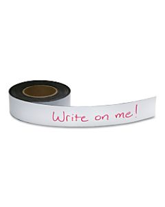Zeus Magnetic Labeling Tape - 16.67 yd Length x 2in Width - 1 / Roll - White