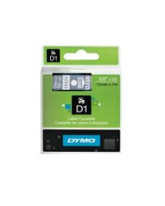 DYMO D1 Electronic Label Maker Tape, 0.5in x 23ft, White Print/Clear Label