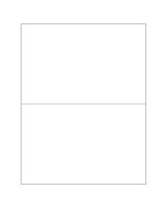 Office Depot Brand Weather-Resistant Laser Labels, LL255WR, 8 1/2in x 5 1/2in, White, Case Of 200