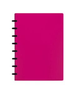 TUL=Discbound Notebook, Junior Size, Poly Cover, 60 Sheets, Pink