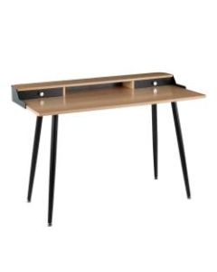 LumiSource Harvey 48inW Desk, Black/Natural